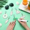 24-Piece Summer DIY Keychain Craft Kit – Wooden Blank Keychains, Color Your Own, 12 Styles for Sunday School, Classroom, Home, Party Favors, and Gifts
